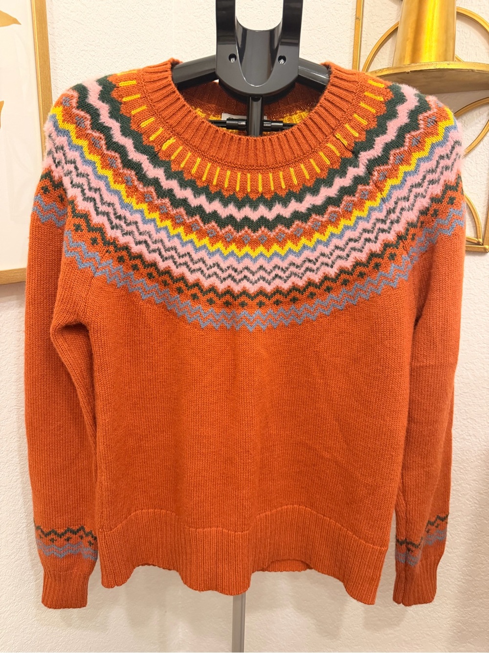 Staccato Women’s Orange Knit Sweater ~ Size Small